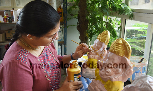 Ganesha idol making